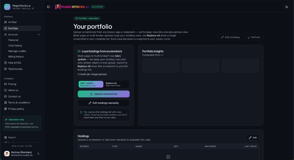 MagicStocks.ai screenshot 2